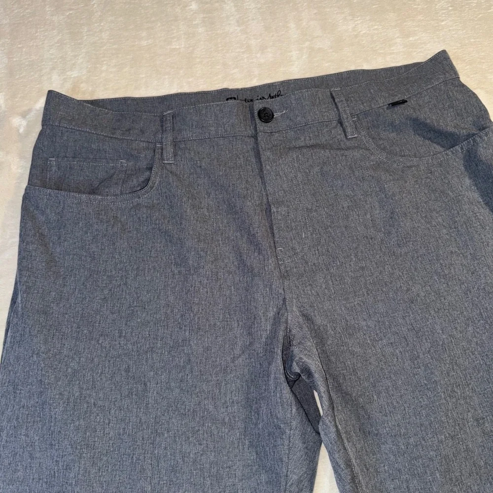 TravisMathew Right On Time Grey Golf Pants Mens 38x31 Performance Stretch